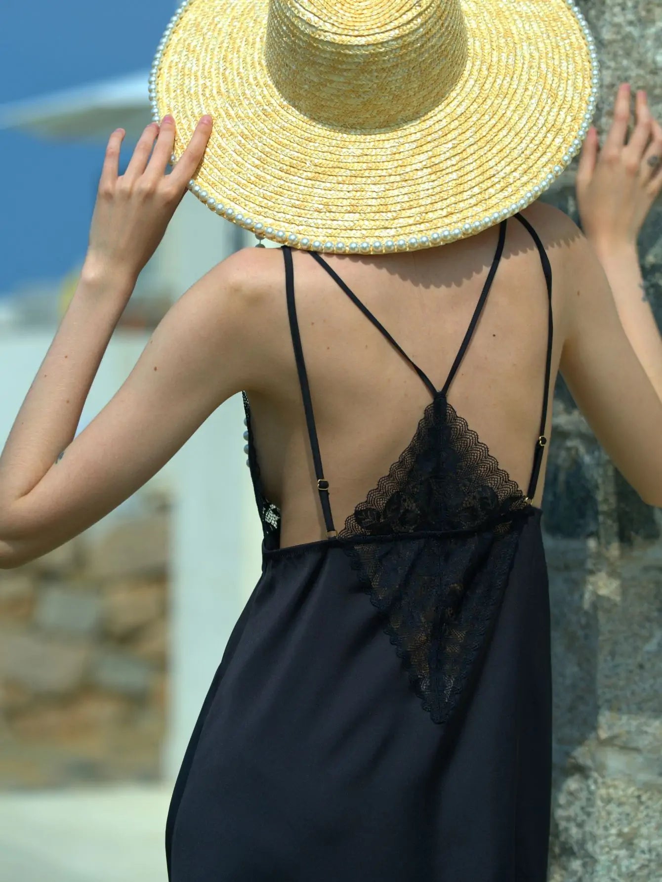 Soft Lace Satin Slip Loungewear